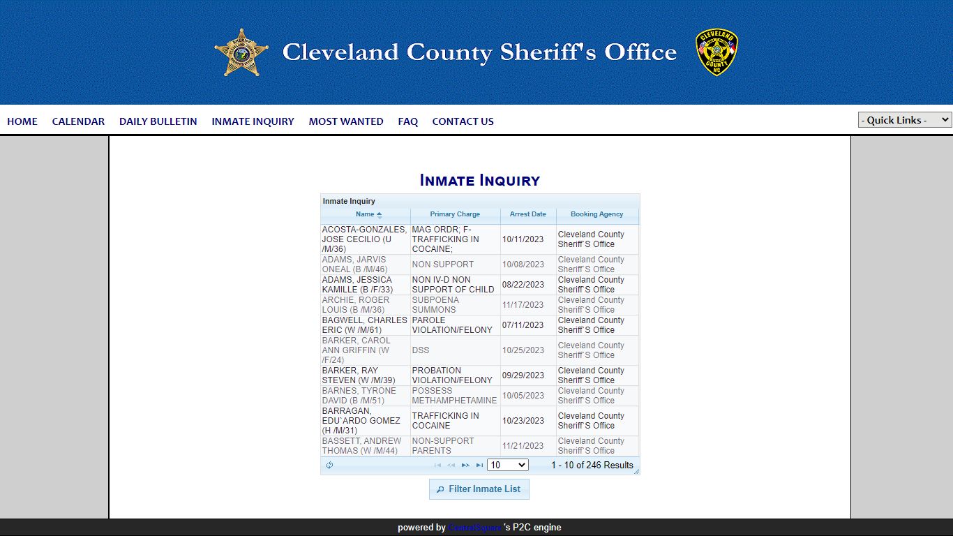 Cleveland County Sheriff Office P2C